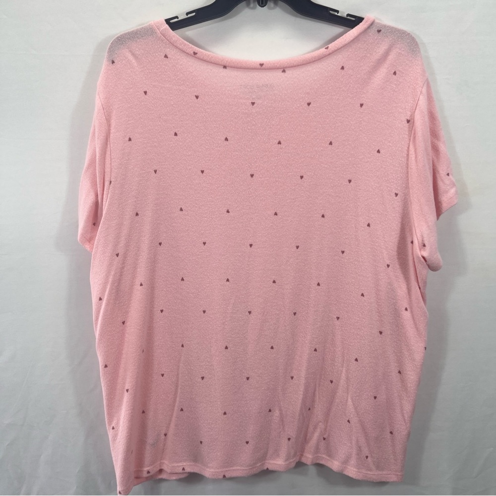 Torrid Sleep Pink Short Sleeve Hearts Tee 0879 - Picture 6 of 9